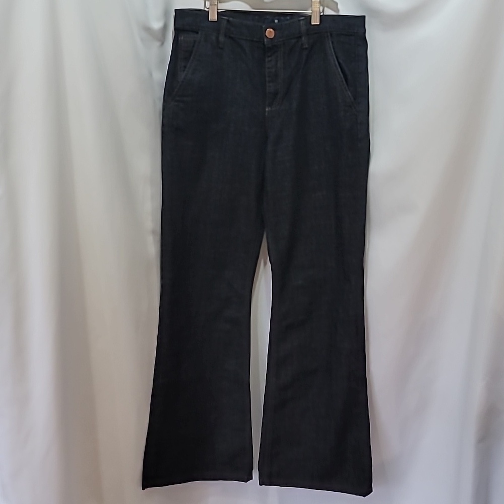 MARC JACOBS Bell Botton Wide Leg Dark Wash High Rise Long Jeans
